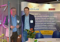 Henk Pottjewijd en Dennis de Jager van Lohuis Lighting dat volop campagne voert voor de invoering van LED-belichting in de glastuinbouw.